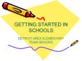 GETTING STARTED IN SCHOOLS PowerPoint PPT Presentation