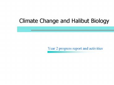 Climate Change and Halibut Biology