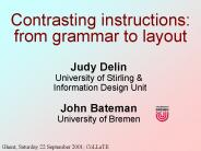 Contrasting instructions: from grammar to layout