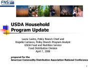 USDA Household Program Update