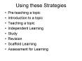 Using these Strategies PowerPoint PPT Presentation
