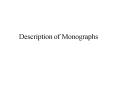 Description of Monographs PowerPoint PPT Presentation