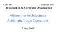 CDA 3101 Summer 2007 Introduction to Computer Organization PowerPoint PPT Presentation