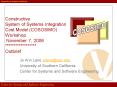 Constructive System of Systems Integration Cost Model COSOSIMO Workshop November 7, 2006 Outbrief PowerPoint PPT Presentation