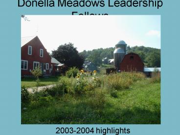 Donella Meadows Leadership Fellows