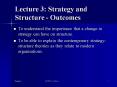 Lecture 3: Strategy and Structure Outcomes PowerPoint PPT Presentation