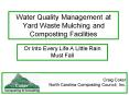 Water Quality Management at Yard Waste Mulching and Composting Facilities PowerPoint PPT Presentation