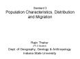 Standard 3 Population Characteristics, Distribution and Migration PowerPoint PPT Presentation
