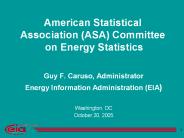 American Statistical Association (ASA) Committee on Energy Statistics