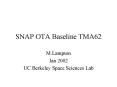 SNAP OTA Baseline TMA62 PowerPoint PPT Presentation