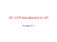 AE 1350 Introduction to AE PowerPoint PPT Presentation