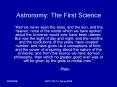 Astronomy: The First Science PowerPoint PPT Presentation