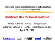 Materials Microcharacterization Collaboratory http:tpm.amc.anl.govMMC