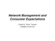 Network Management and Consumer Expectations