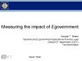 Measuring the impact of Egovernment Deepak T. Bhatia Sectoral and Egovernment Applications Practice PowerPoint PPT Presentation