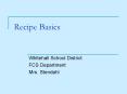 Recipe Basics PowerPoint PPT Presentation