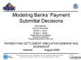 Modeling Banks Payment Submittal Decisions PowerPoint PPT Presentation