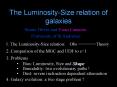 The LuminositySize relation of galaxies PowerPoint PPT Presentation