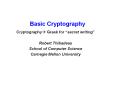 Basic Cryptography PowerPoint PPT Presentation