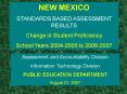 NM Standards Based Assessment Changes PowerPoint PPT Presentation