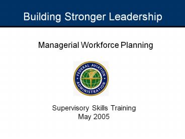 Building Stronger Leadership