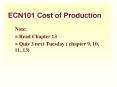 ECN101 Cost of Production PowerPoint PPT Presentation