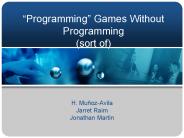 Programming Games Without Programming sort of