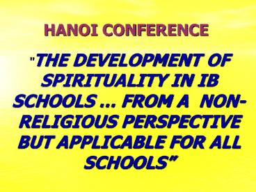HANOI CONFERENCE
