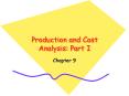 Production and Cost Analysis: Part I PowerPoint PPT Presentation
