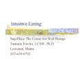 Intuitive Eating PowerPoint PPT Presentation