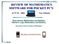 REVIEW OF MATHEMATICS SOFTWARE FOR POCKET PC'S ICTCM 2004 New Orleans. PowerPoint PPT Presentation