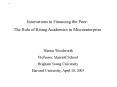 Innovations in Financing the Poor: PowerPoint PPT Presentation