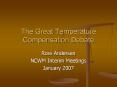 The Great Temperature Compensation Debate PowerPoint PPT Presentation