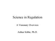 Science in Regulation