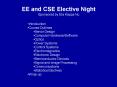 EE and CSE Elective Night PowerPoint PPT Presentation