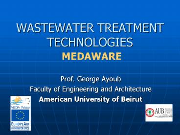 WASTEWATER TREATMENT TECHNOLOGIES MEDAWARE