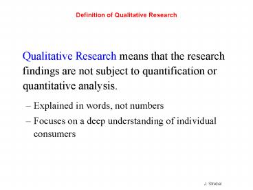 Definition of Qualitative Research
