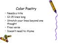 Color Poetry PowerPoint PPT Presentation