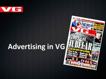 Advertising in VG