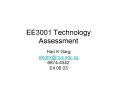 EE3001 Technology Assessment PowerPoint PPT Presentation