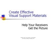 Create Effective Visual Support Materials