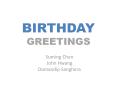 BIRTHDAY GREETINGS PowerPoint PPT Presentation