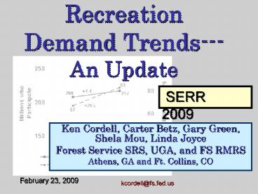 Recreation Demand TrendsAn Update