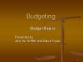 Budgeting PowerPoint PPT Presentation