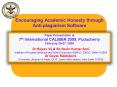 Encouraging Academic Honesty through Antiplagiarism Software PowerPoint PPT Presentation