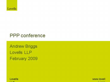 PPP conference