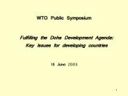 WTO Public Symposium