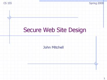 Secure Web Site Design
