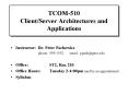 TCOM510 ClientServer Architectures and Applications PowerPoint PPT Presentation