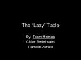 The Lazy Table PowerPoint PPT Presentation